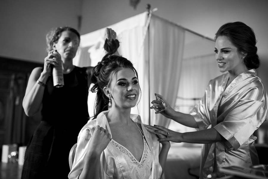 Bride and Groom Wedding Preparation Castello di Meleto