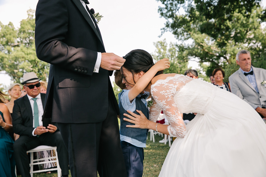 castello di meleto outdoor wedding ceremony