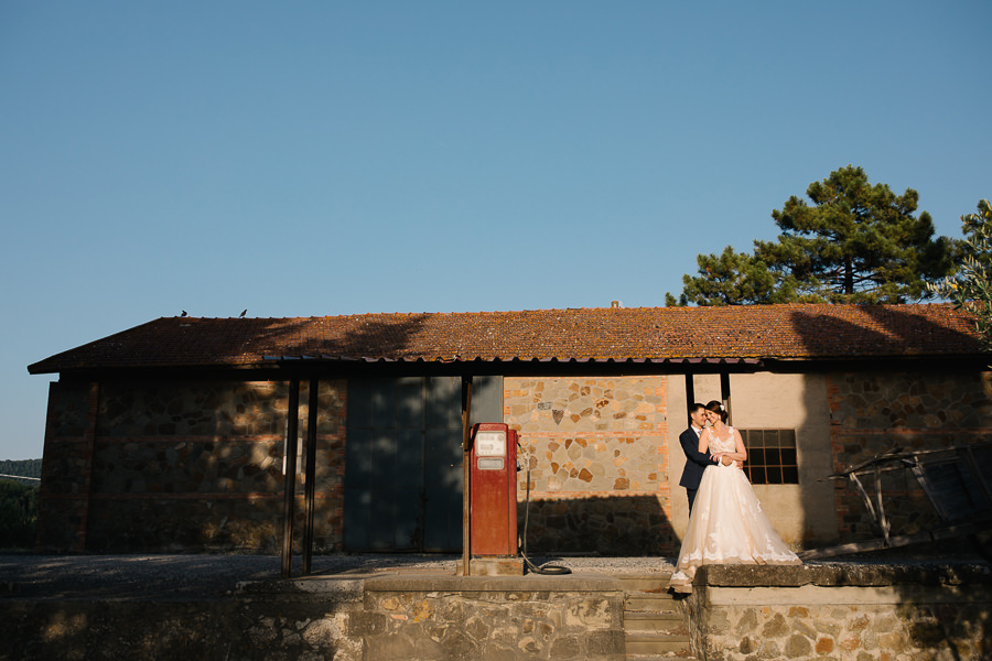 Bride and Groom on a Horse Wedding Tuscany