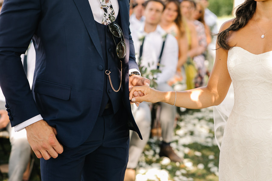 wedding ceremony in the garden of the castle