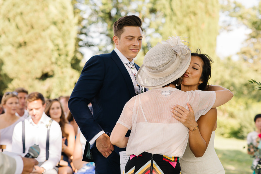 wedding ceremony in the garden of the castle