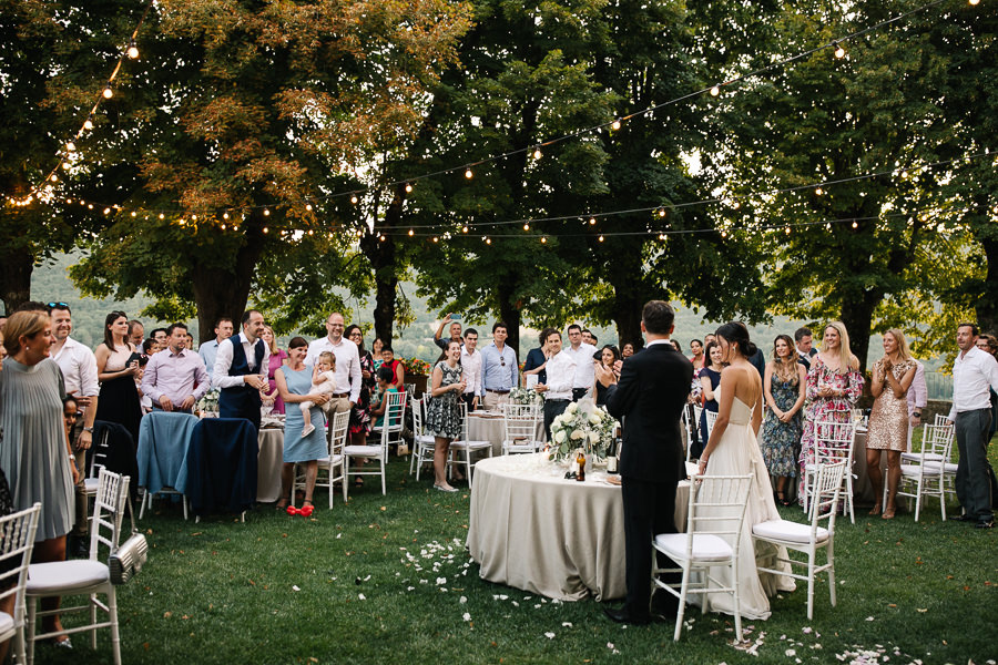 Amazing Wedding Reception in the yard of Castello di Meleto