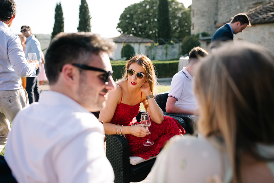 Castello di Meleto Wedding Reception in the Garden