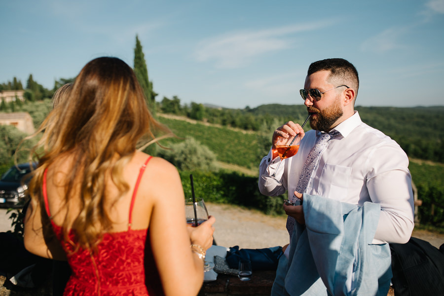 Castello di Meleto Wedding Reception in the Garden