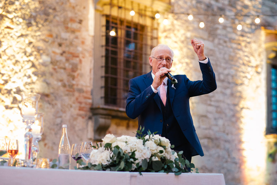 Castello di Meleto Wedding Reception in the Yard