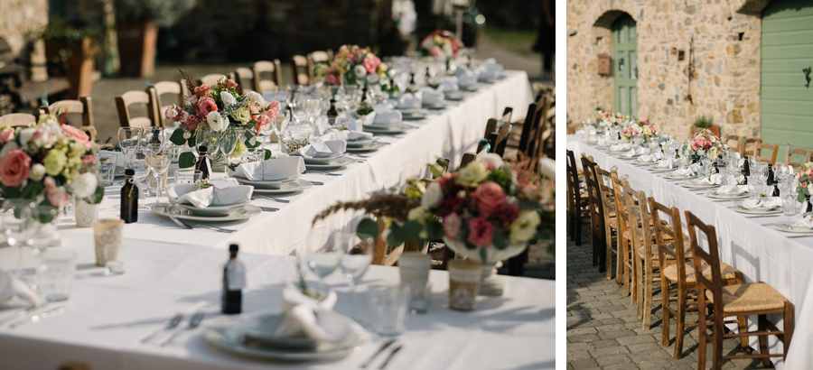 Toskana Tische Hochzeit