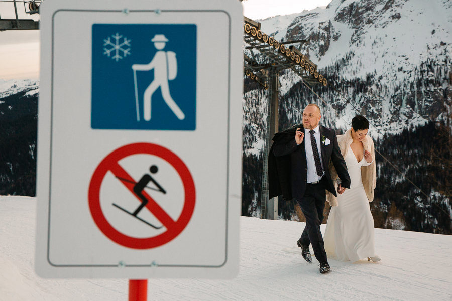 Snow Wedding Dolomites Italy