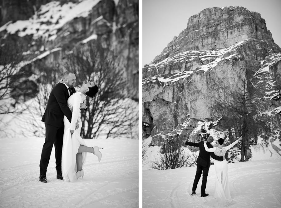 Snow Wedding Dolomites Italy