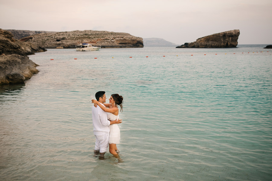 Malta Gozo Blue Lagoon engagement photos