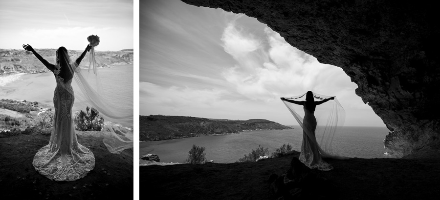 Malta Azure Window Wedding Photos Bride