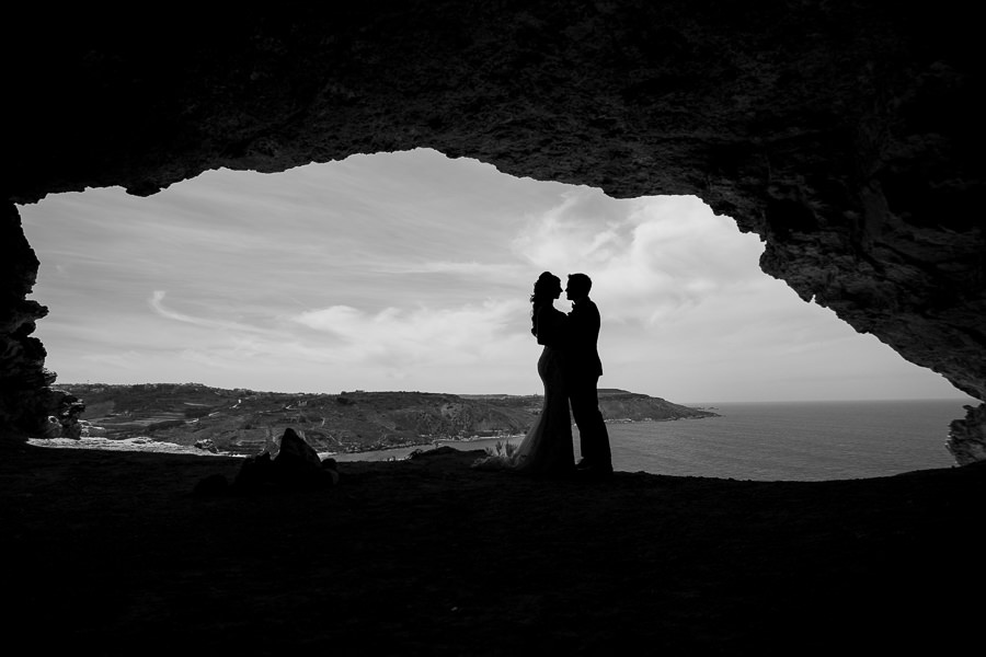 Dwejra Window Wedding Photos Bride and Groom