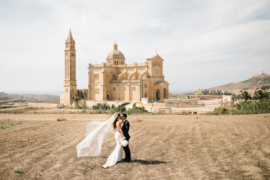 Dwejra Window Wedding Photos Bride and Groom